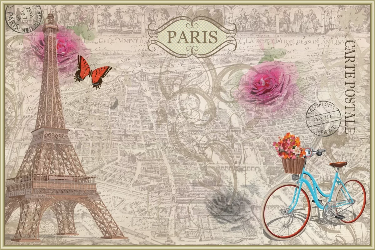 Магнитно-маркерная настенная доска «Весна в Париже» | Интернет-магазин Artboardmagic!